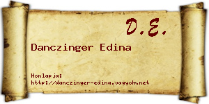 Danczinger Edina névjegykártya